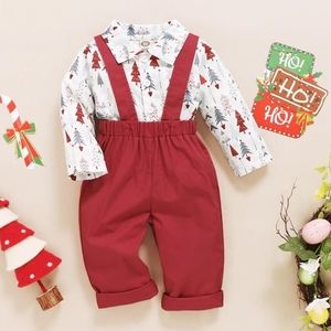 BUTTON UP SHIRT & SUSPENDERS PANTS LONG SLEEVE